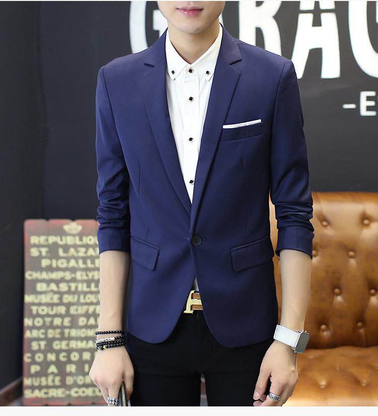 西装男秋冬新款秋装韩版潮流青年西服外套修身纯色休闲西服男上衣,男装西服,星座1607