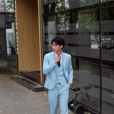 男士商务大码小西装套装2022新款外套单西服休闲黑色新郎伴郎礼服，男装西服套装，星座1607
