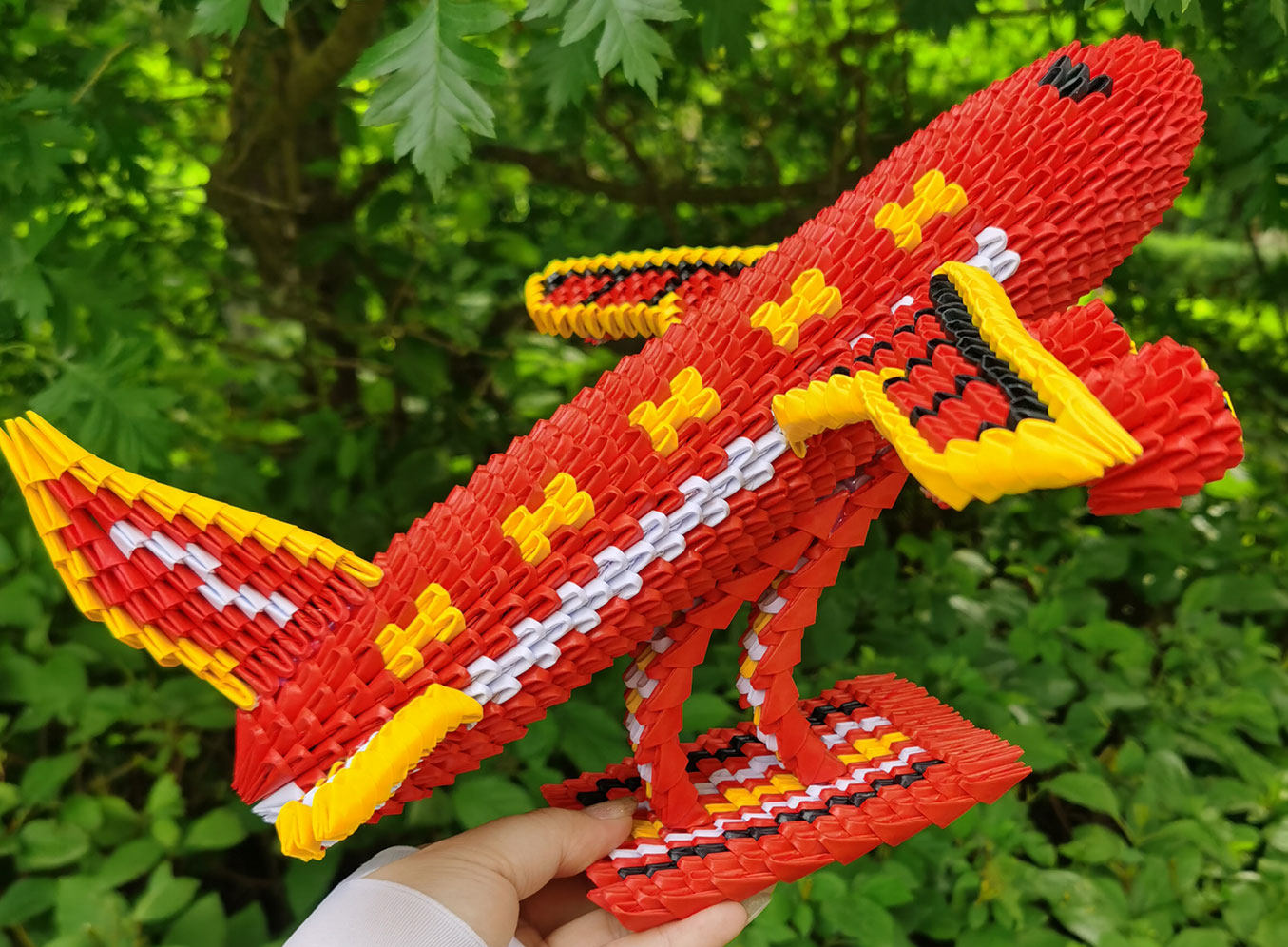 三角插/手工折纸/diy/材料包/学生作业/纸工艺品/成品/纸飞机