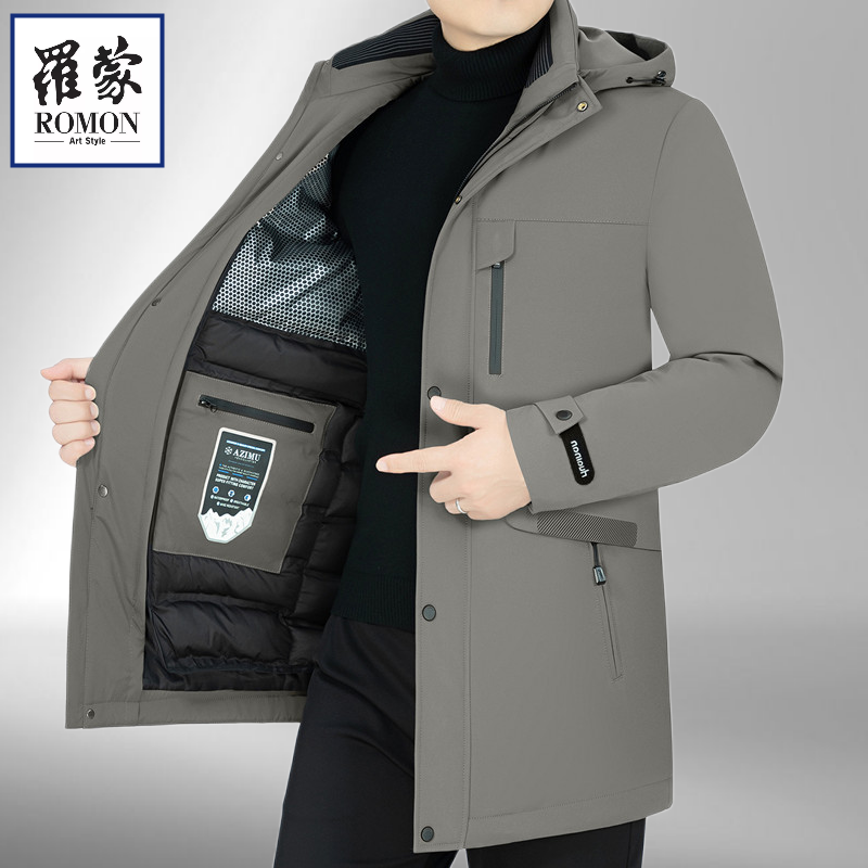 罗蒙男士鹅绒羽绒服冬季可脱内胆高端石墨烯自发热加厚冬装外套男怎么样,好用不?