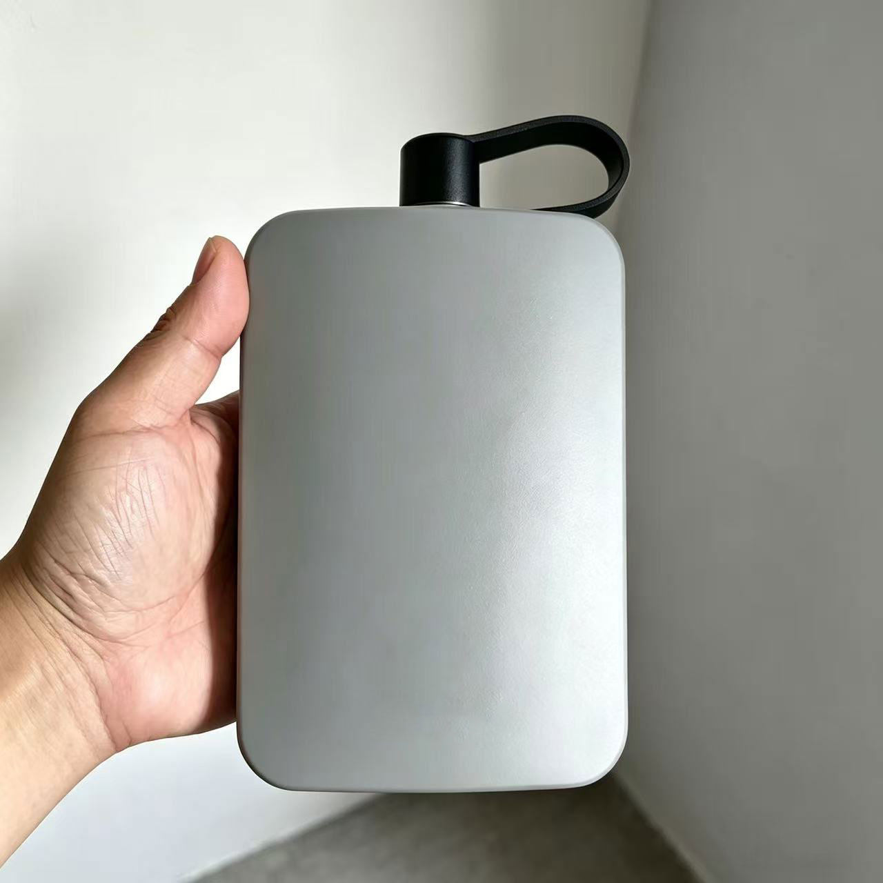 不锈钢扁平水壶长方形迷你水杯便携口袋超薄随身单层扁形四方杯子
