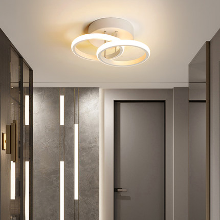 过道灯走廊入户玄关吸顶灯具LED白色现代简约阳台灯楼梯衣帽间客