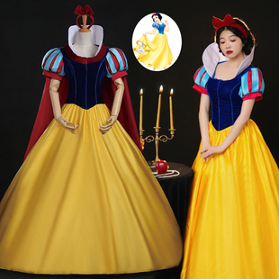 万圣节年会白雪公主cos裙子连衣裙礼服装假发成人儿童话故事大码