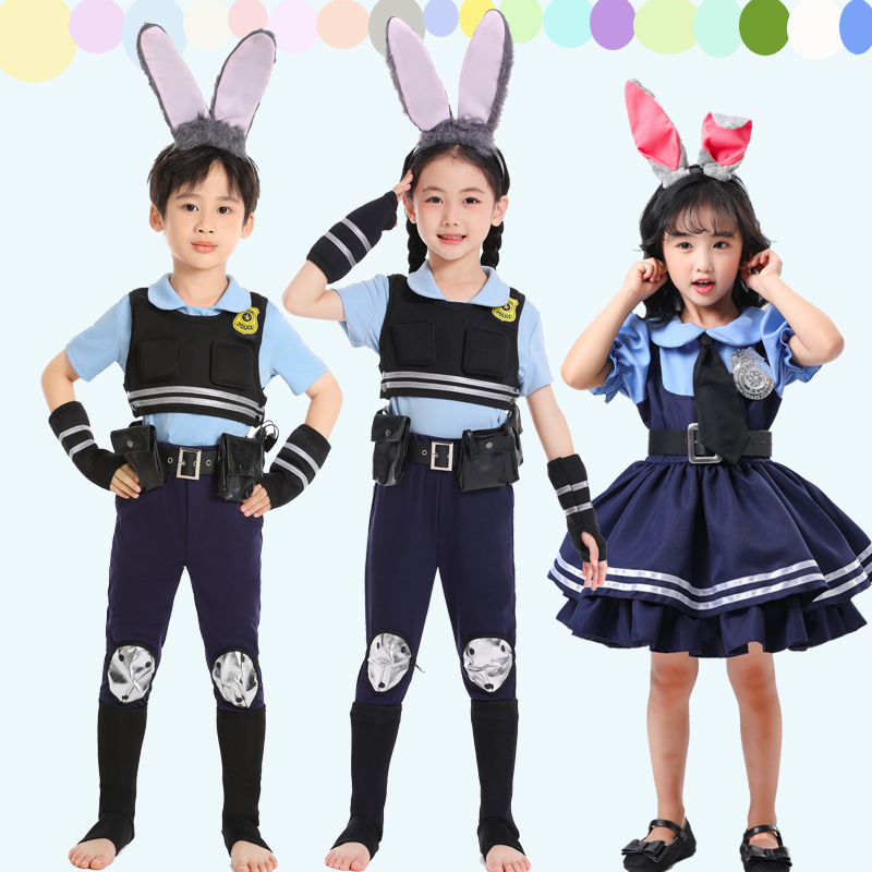 朱迪警官动漫成人儿童亲子装