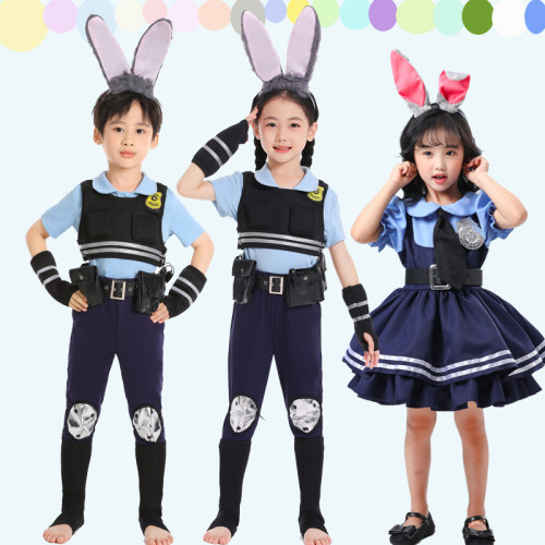 朱迪警官动漫成人儿童亲子装