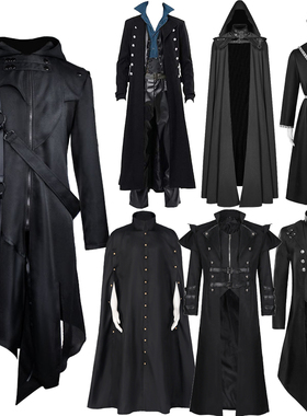 万圣节服装中世纪披风哥特式大衣欧美瘟疫鸟嘴医生COS外套男套装