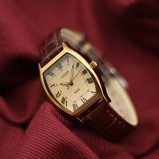 正品 聚利时手表女学生复古酒桶型港风高级感小众气质名牌女表防水