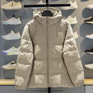 李宁短款羽绒服男子2025冬季新款80%鸭绒保暖连帽运动外套AYMV585