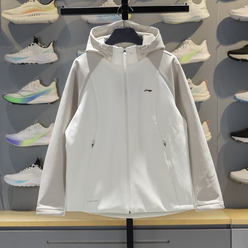 李宁女子加绒运动风衣2025冬季防泼水立体裁剪宽松外套AFDVB70