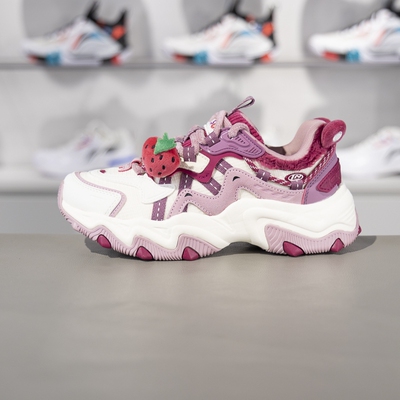 李宁保暖女子系带增高休闲鞋