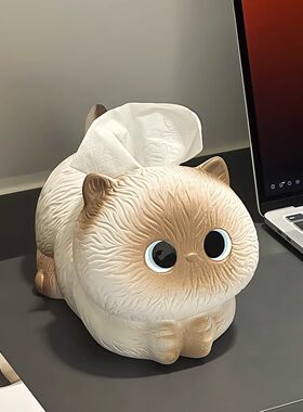 暹罗猫咪可爱纸巾盒摆件