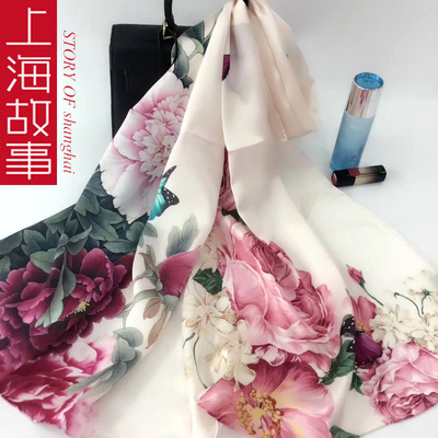 上海故事高档丝巾送礼桑蚕丝围巾