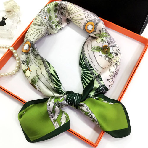 真丝围巾桑蚕丝小方巾丝巾女