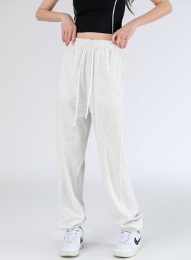 Sparrow Lab新款春夏基础廓形雪花灰卫裤宽松男女束脚运动休闲裤