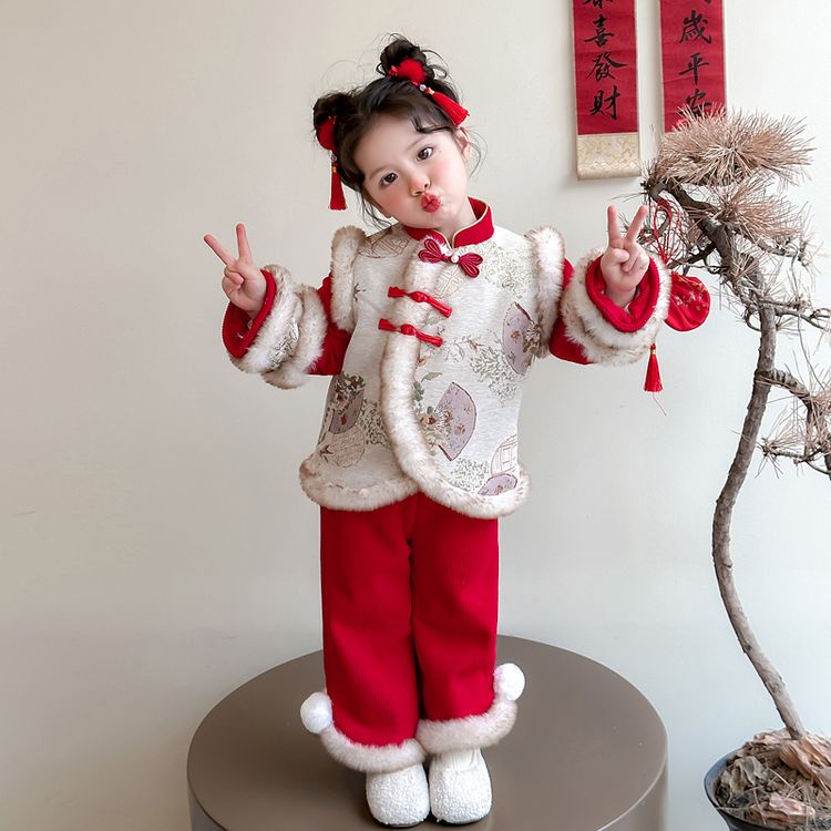 女童汉服套装冬装2025新款儿套装