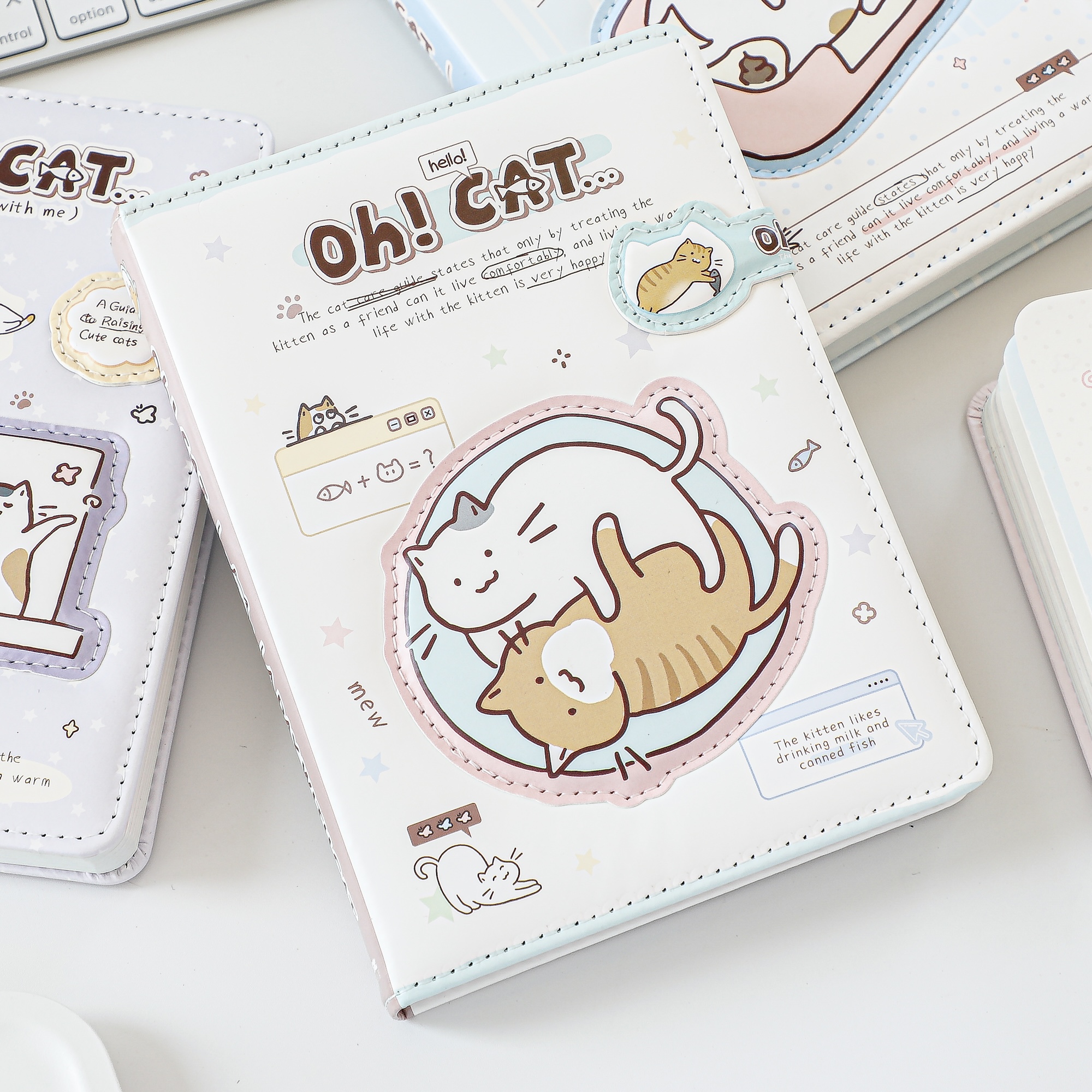 可爱小猫奈奈彩页笔记本密码锁