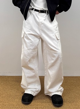 SIMPLE REVIVE  多口袋新工装长裤结构廓形裁剪休闲裤POCKETCARGO