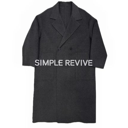SIMPLE REVIVE  【黑标系列】双面呢手缝澳洲羊毛羊绒长款大衣