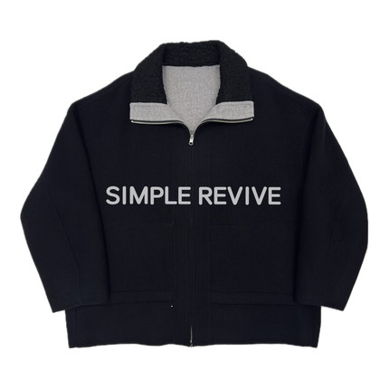 SIMPLE REVIVE  【黑标系列】双面穿手缝双面呢澳洲羊毛廓形大衣