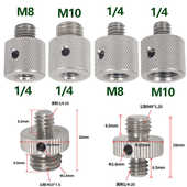 相机支架转换螺丝电动车摩托车后视镜螺孔接头3 4转M10M8螺钉