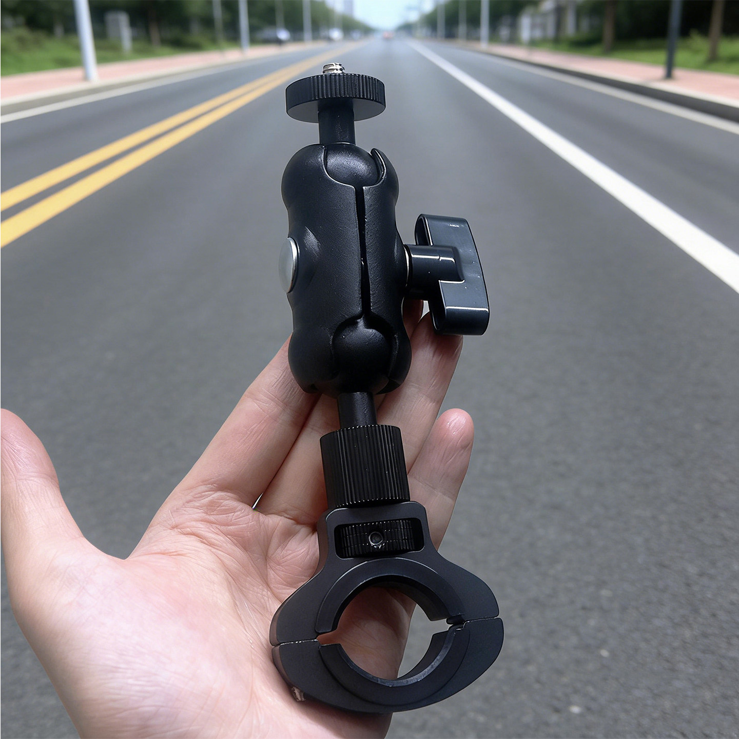 运动相机车把支架O型固定夹子摩托车自行车单车夹记录仪万向支架