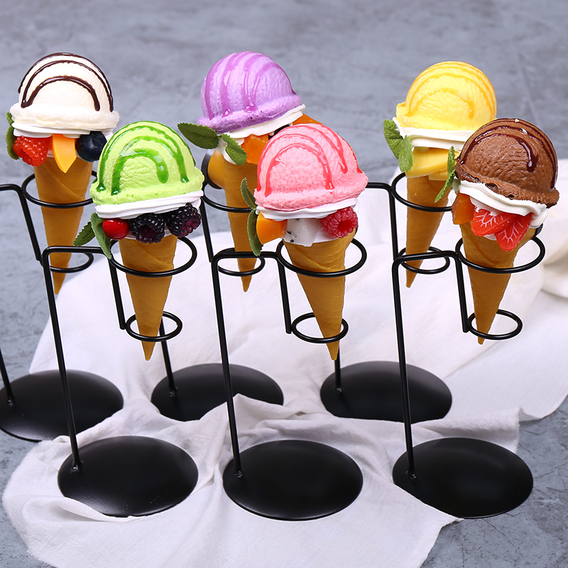 仿真冰淇淋模型水果假冰激凌球摆件甜筒蛋糕拍摄道具橱窗装饰玩具