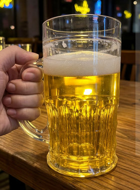 菡玄妙艺双层仿真冰镇啤酒杯
