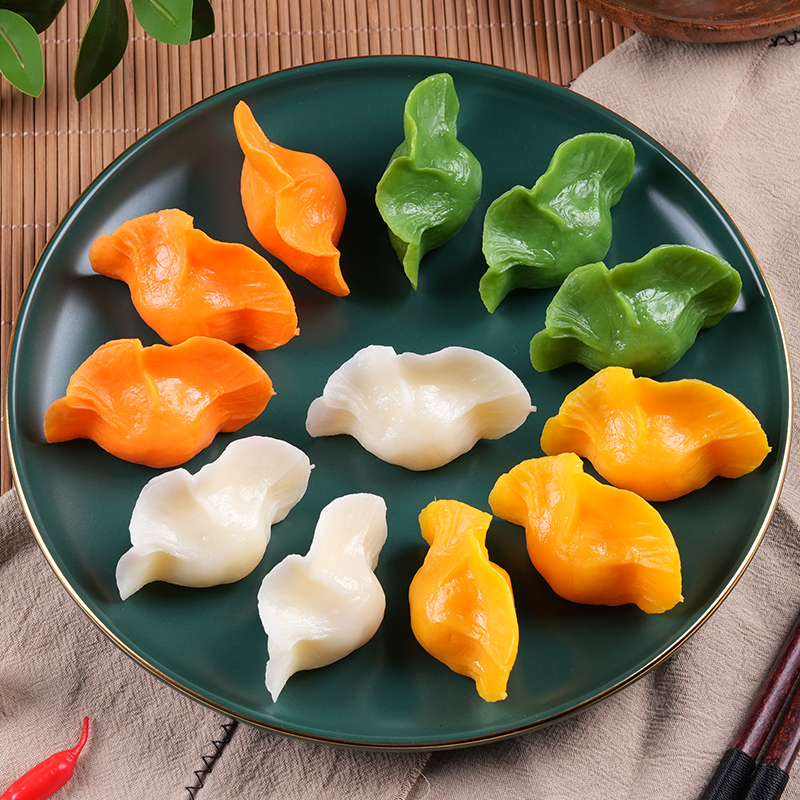 仿真手工水饺模型彩色饺子蒸饺馄饨食物食品拍摄道具早教摆件装饰