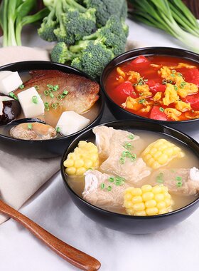 仿真碗装菜汤模型橱柜装饰道具