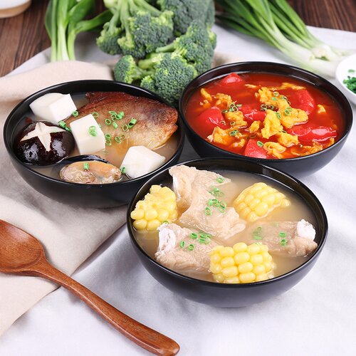 仿真碗装菜汤模型橱柜装饰道具