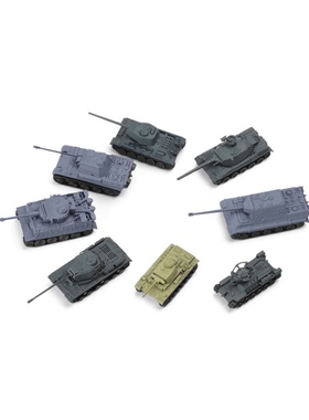 4D 免胶拼装 1:144 微缩拇指小坦克模型沙盘道具儿童军事玩具摆件