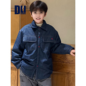男女童加厚牛仔衬衫 DLIDLIKIDS冬季 新款 儿童夹棉可内搭可外穿外套
