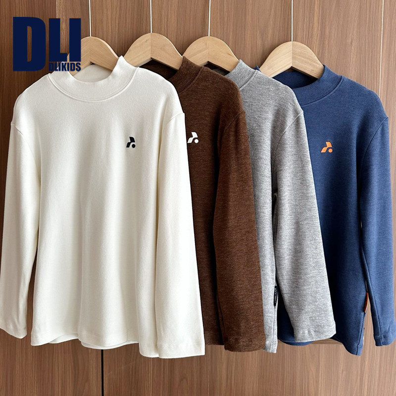 DLIDLIKIDS 冬季新款男童女童半高领内搭磨毛儿童秋衣保暖打底衫,童装/婴儿装/亲子装,T恤,淘宝优惠券,粉丝福利购,淘宝优惠卷