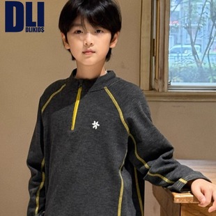 儿童糯糯衣 男女童运动上衣加绒保暖立领打底衫 DLIDLIKIDS冬季 新款