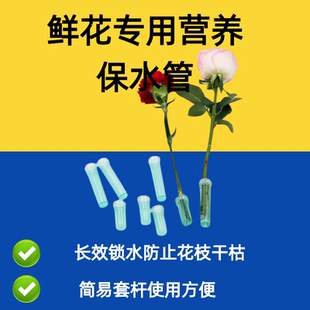 鲜花营养管保水管 玫瑰花蝴蝶兰保鲜管 花店专用水培储水管