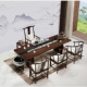 流水茶桌椅组合实木茶台景观一体养鱼循环新中式 禅意办公室泡茶桌