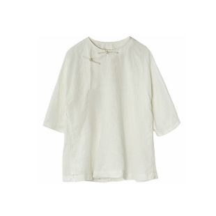 欢喜布衣 2026春夏新 纯亚麻复古斜襟民族风禅服女夏季文艺上衣