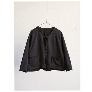 欢喜壹旧   秋款儒雅灰长绒棉柔润Q弹针织开衫宽松长袖外套