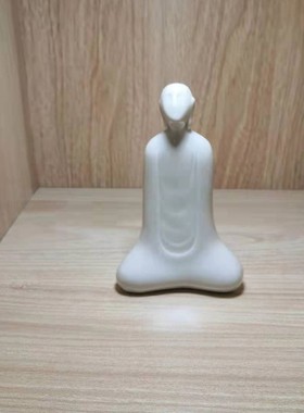 定窑白釉定瓷家居人物摆件达摩礼品收藏