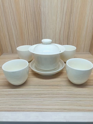 曲阳定瓷白釉定窑茶具功夫茶盖碗茶器礼品日用