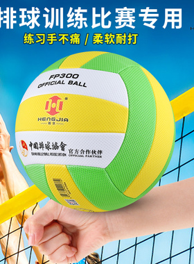 恒佳气排球全运会纪念版训练比赛专用国标气排球7号成人软排FP300