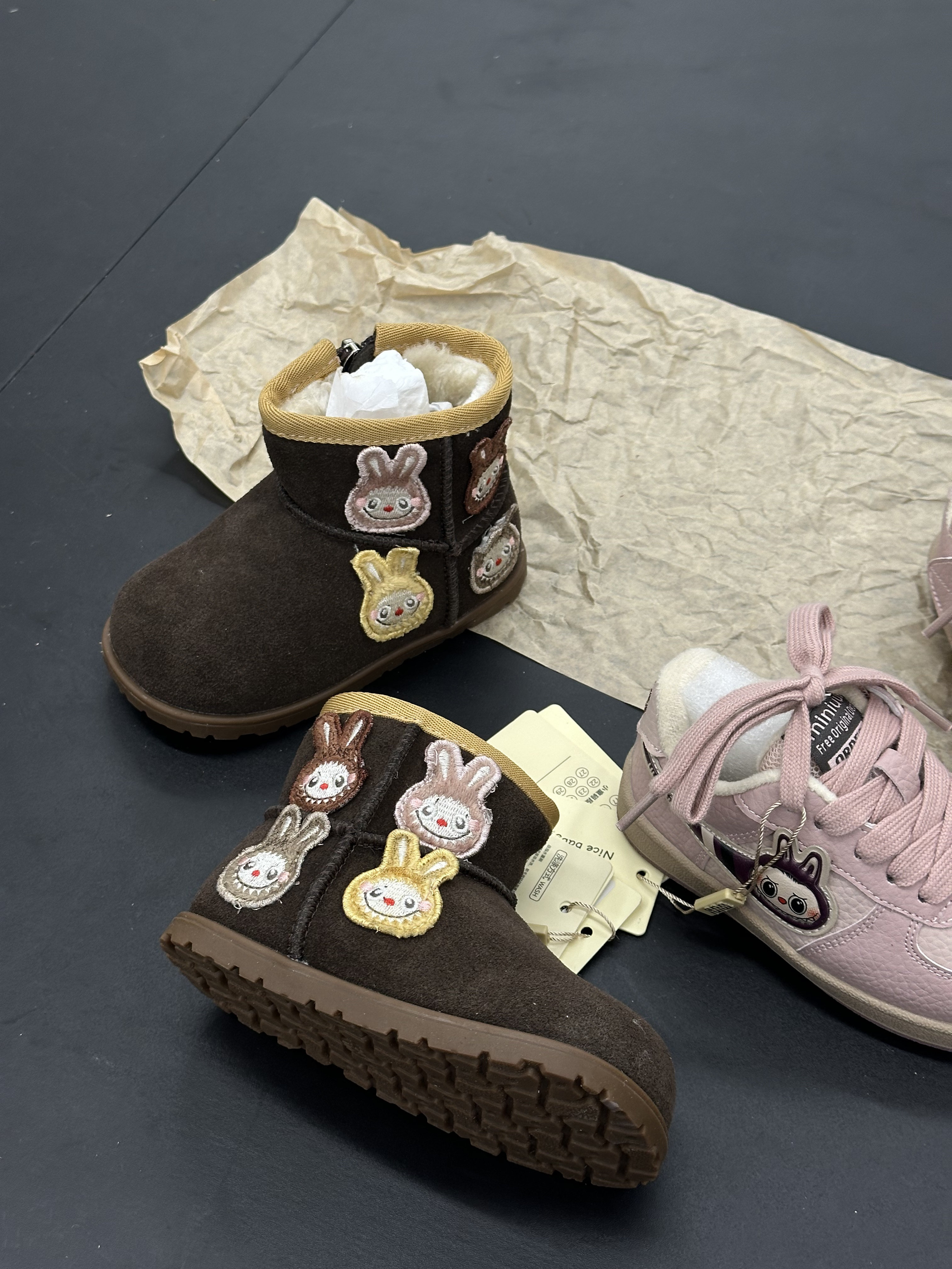 inuu2025深秋·棕色拉布布雪地靴23-32码149元包邮