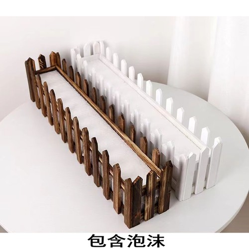 带泡沫长方形花槽仿真植物固定