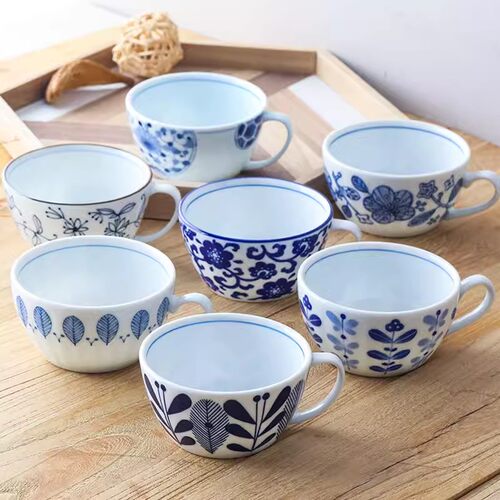 日本进口美浓烧陶瓷杯牛奶杯