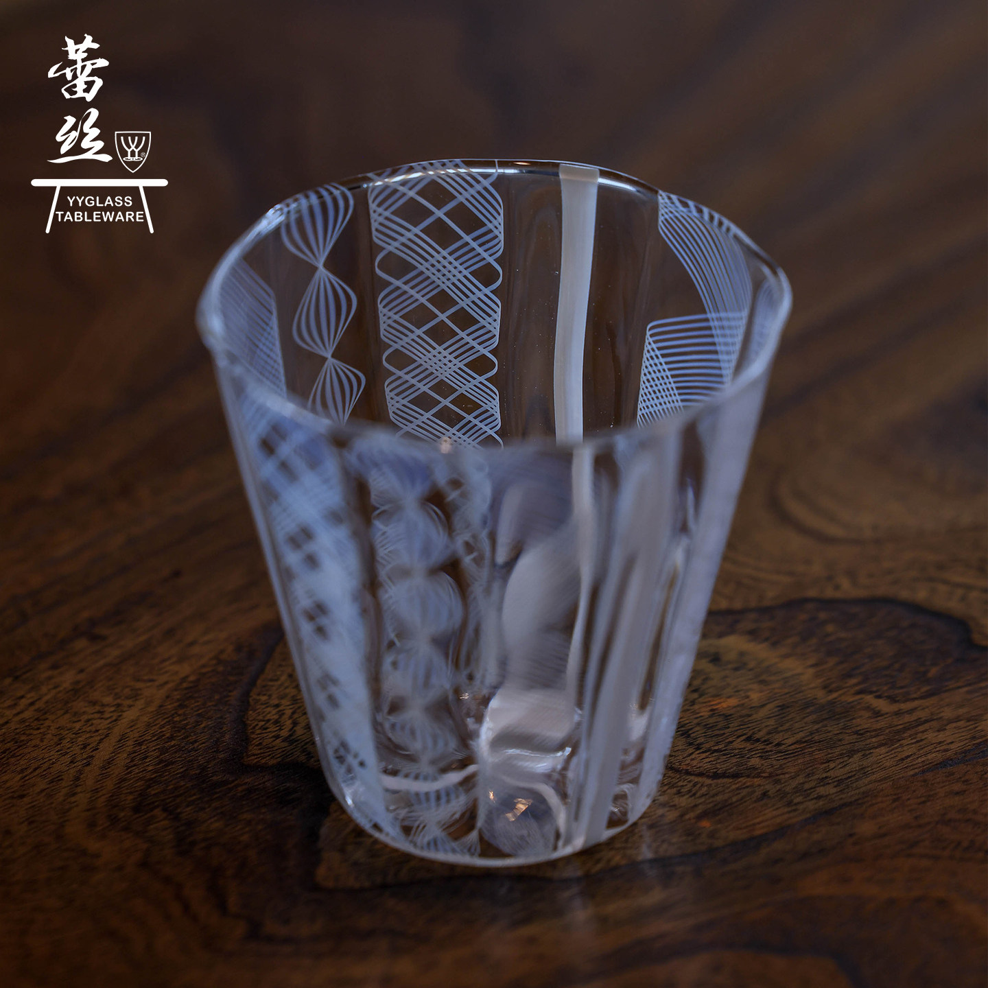 雅雅高硼硅耐高温蕾丝玻璃茶杯