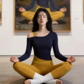 撞色固定胸垫瑜伽长袖 露肩时尚 运动健身普拉提上衣女 限购2件