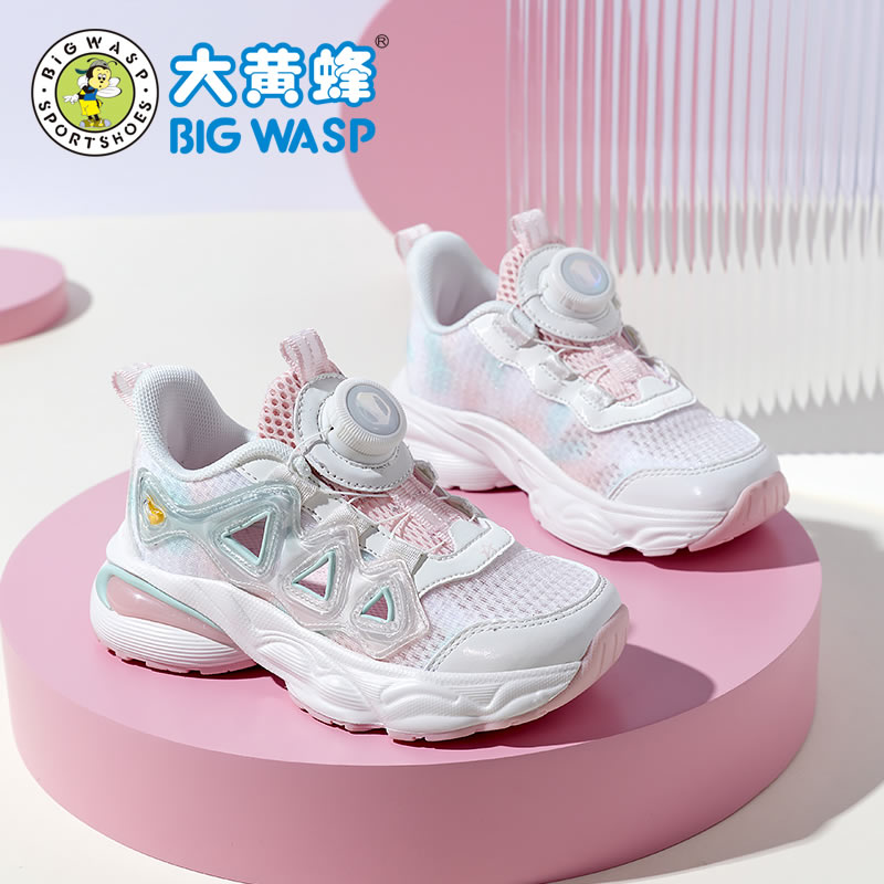 大黄蜂女童镂空运动鞋夏季儿童单网鞋子网面透气框子小女孩旅游鞋