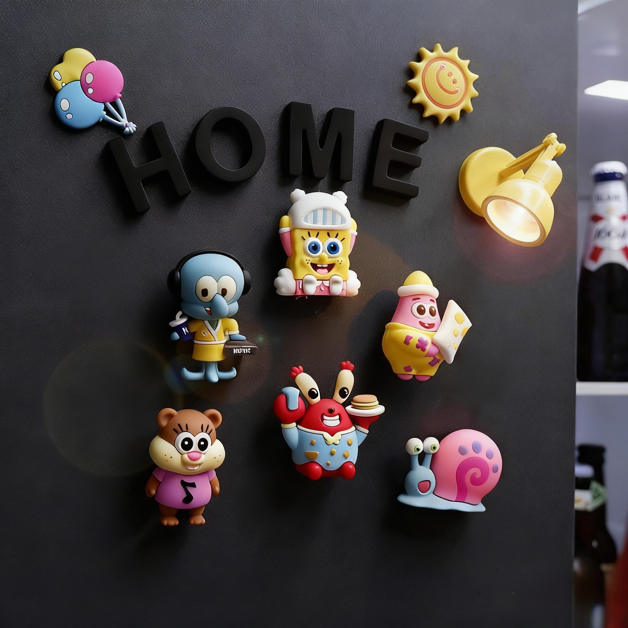 2025新款可爱海绵宝宝冰箱贴磁贴3d立体派大星卡通个性创意磁吸贴