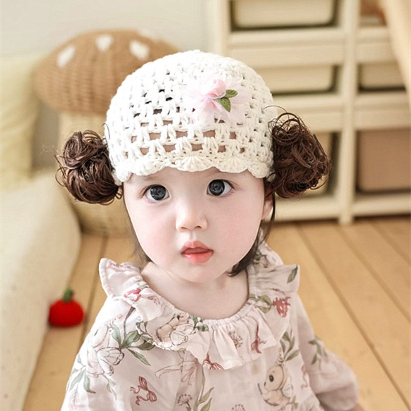 婴儿帽子春秋款女宝宝可爱超萌