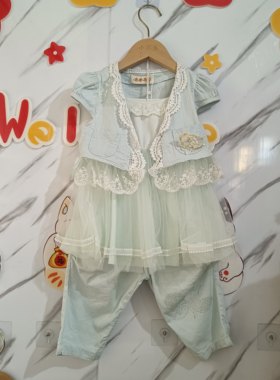 衣香衣园品牌童装夏季女童牛仔三件套处理（100码）